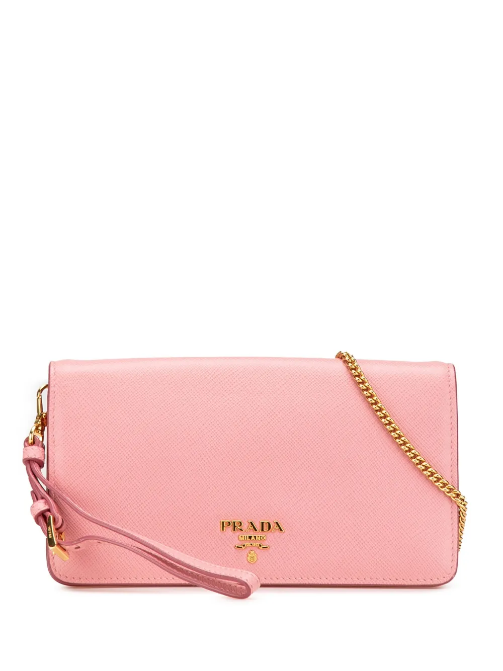 Prada Pre-Owned 2000-2024 Saffiano Lux Wallet on Chain crossbody bag - Rosa