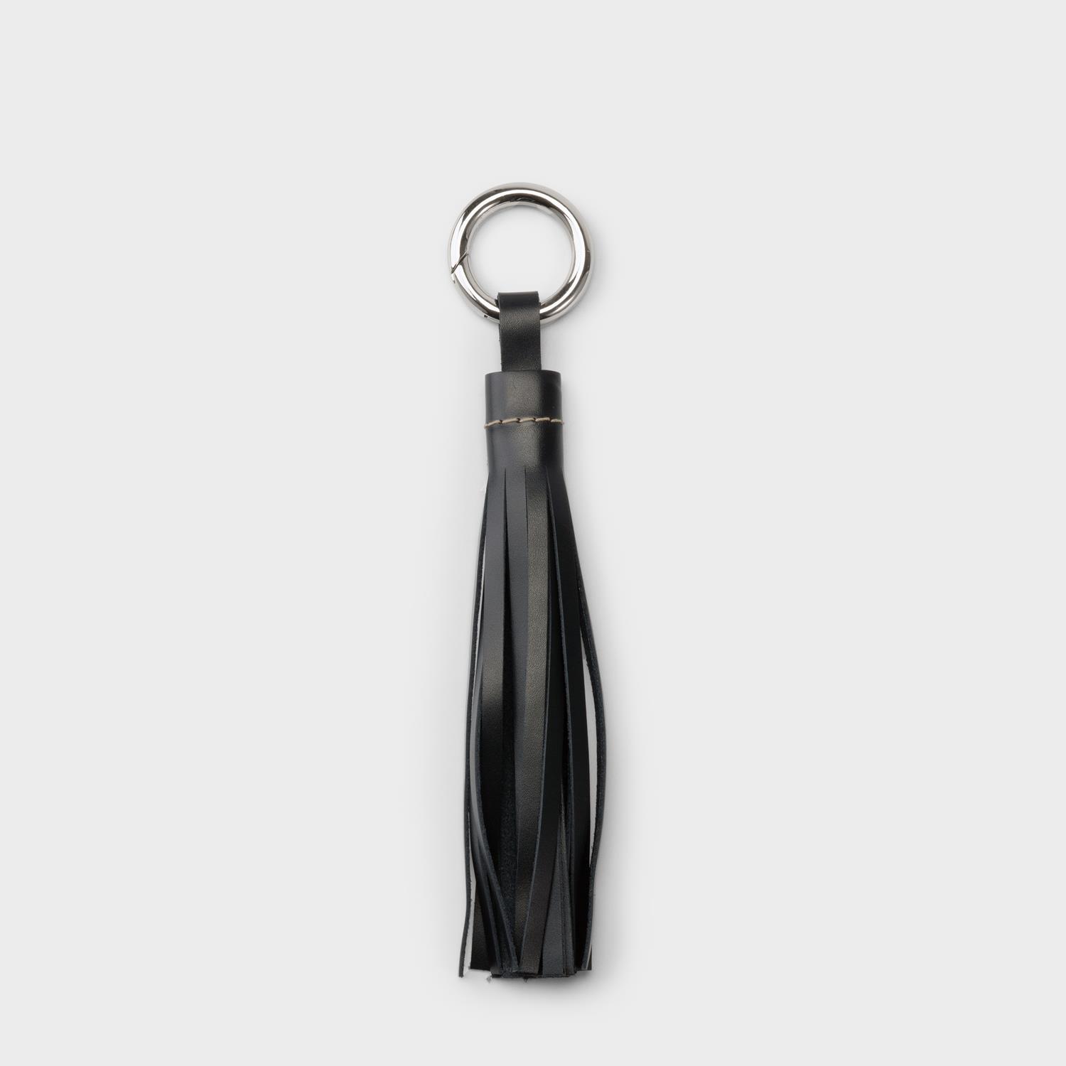 Vagabond Tassel Bag Charm -  Nero Pelle