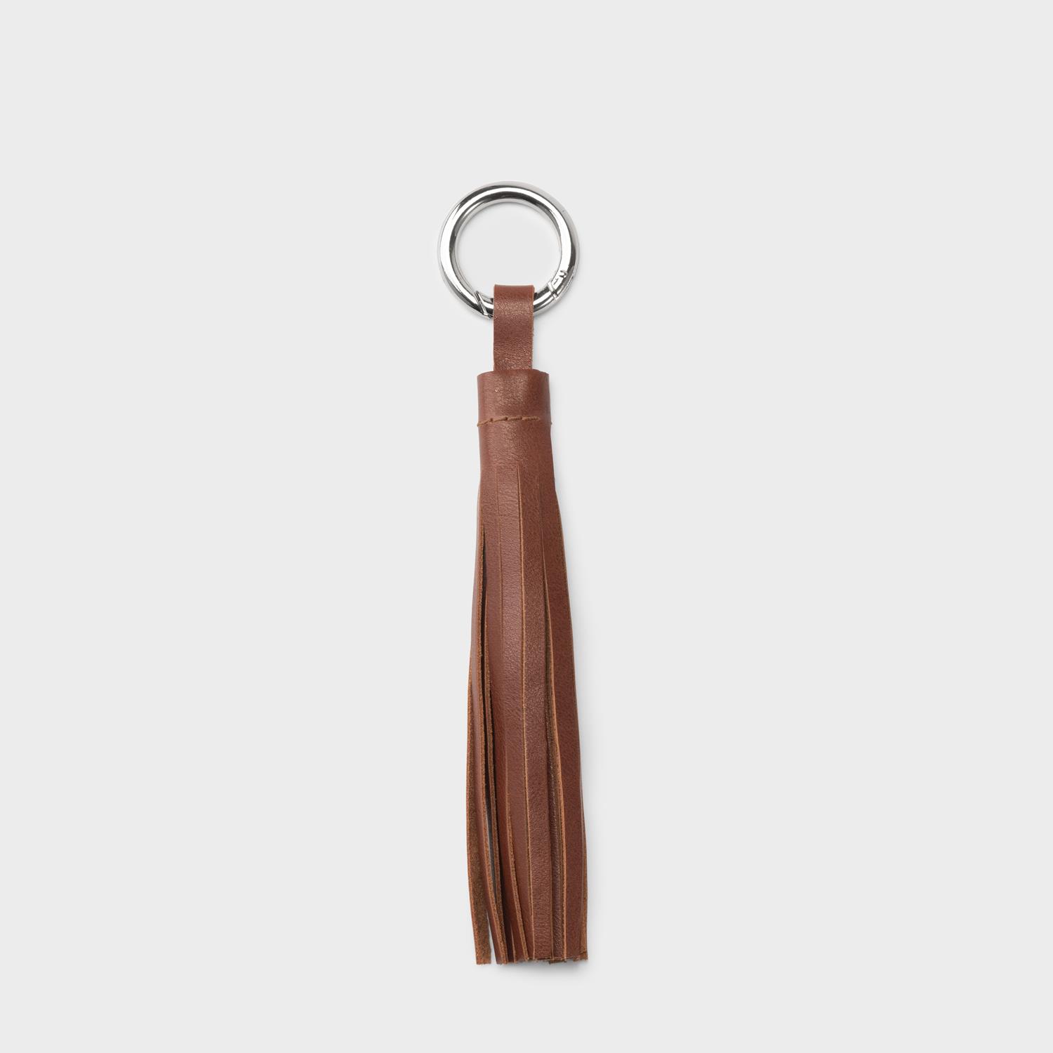 Vagabond Tassel Bag Charm -  Marrone Pelle