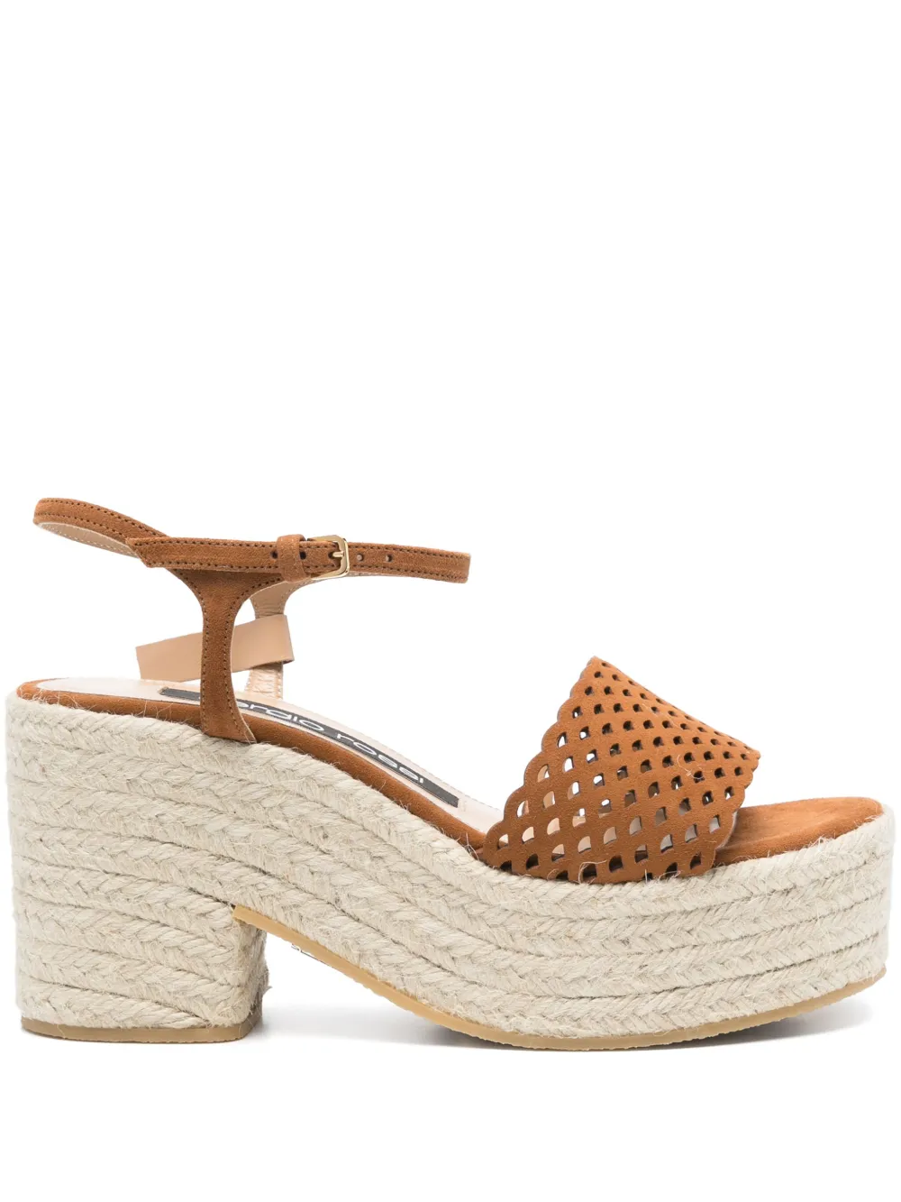 Sergio Rossi 85mm suede espadrilles - Marrone