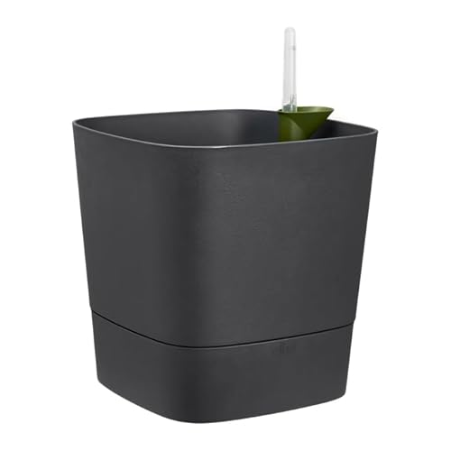 Vaso Con Autoriego Greensense Aquacare Square Elho 30 Cm Charcoal Grey
