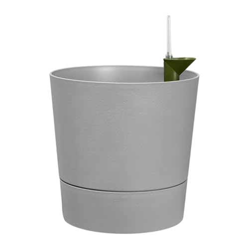 Vaso Con Autoriego Greensense Aquacare Round Elho 30 Cm Light Conrete