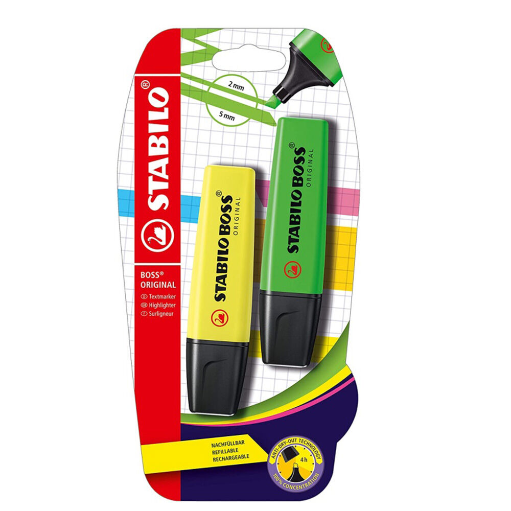 Stabilo Boss Original 2pz Giallo E Verde - -