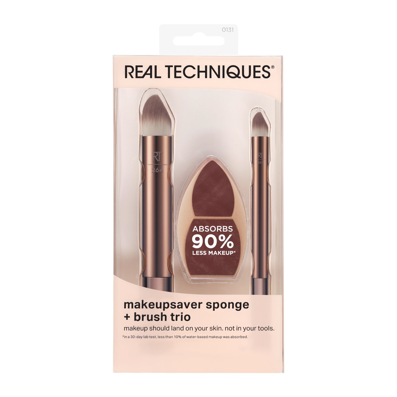 Real Techniques Set: Makeup Saver Sponge + Brush Trio