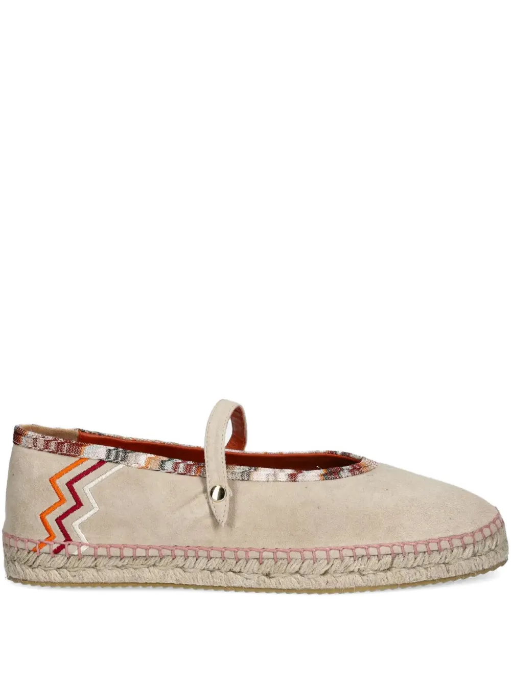 Missoni leather espadrilles - IVORY