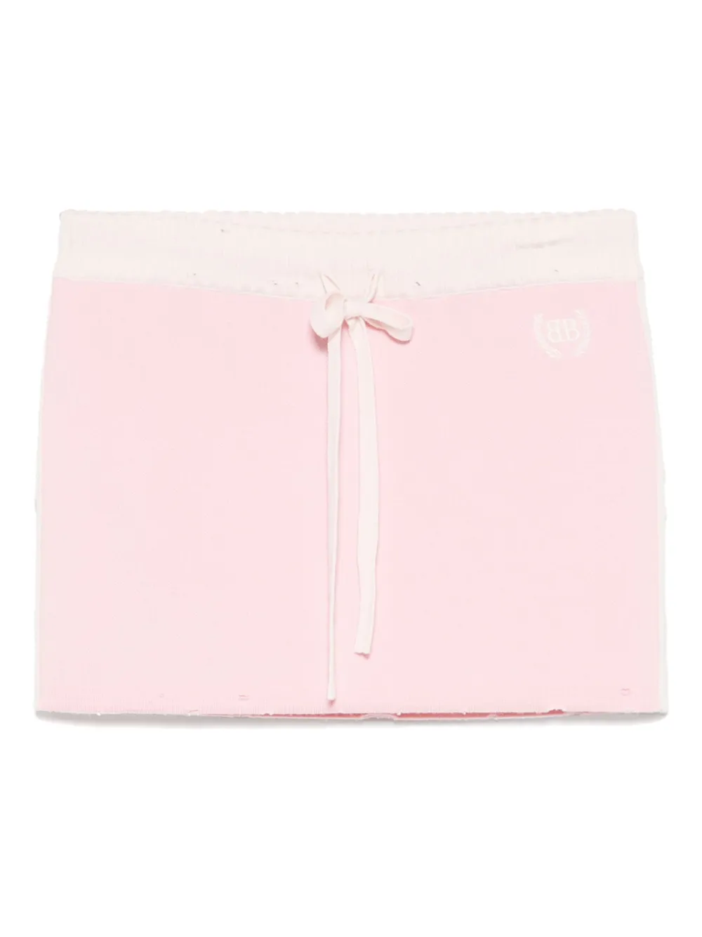 Balenciaga logo-embroidered mini skirt - Rosa