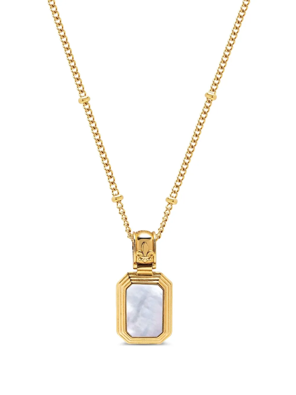 Nialaya Jewelry 18kt gold plated Two-in-One pearl and onyx necklace - Oro