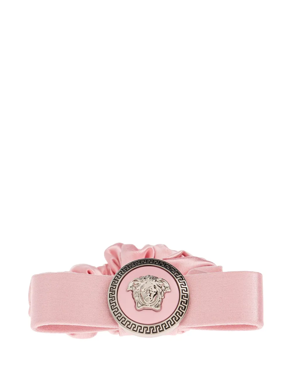 Versace Gianni Ribbon satin hair scrunchie - Rosa