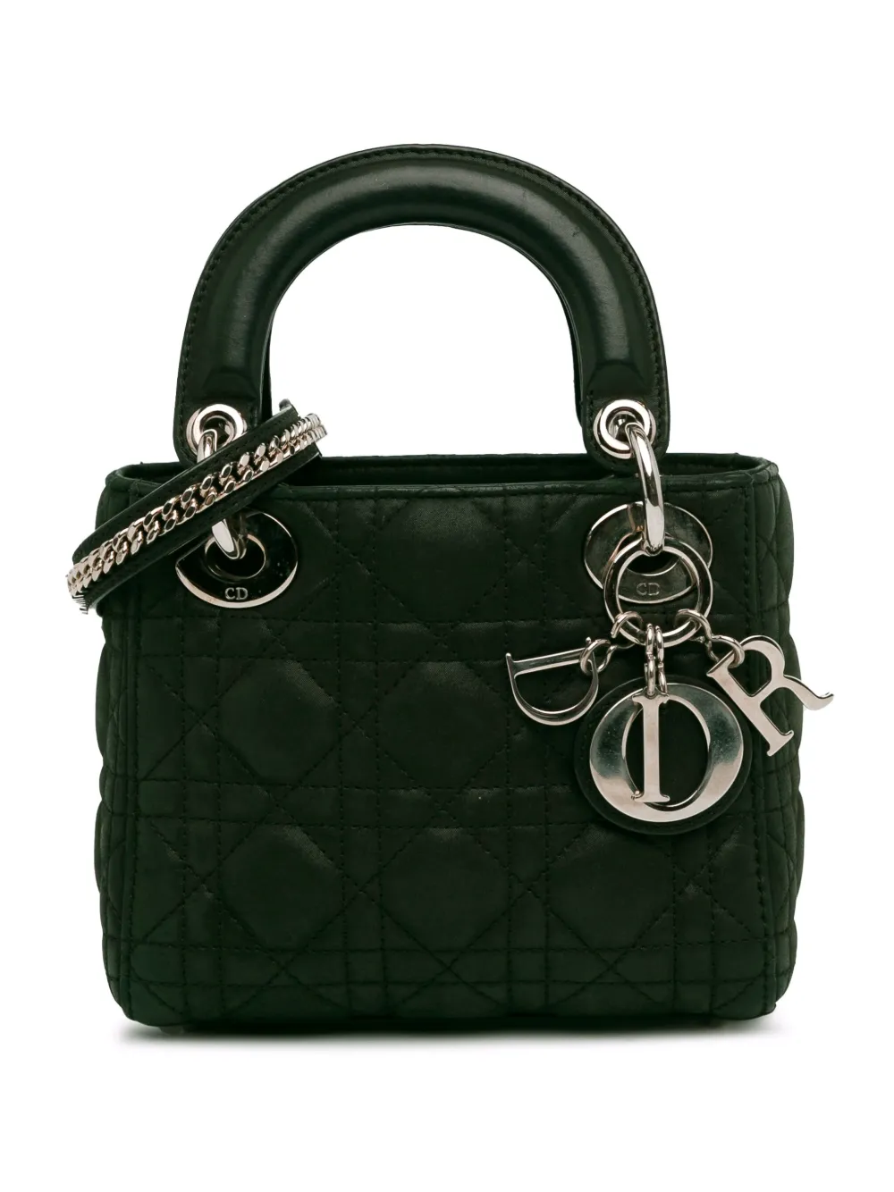 Christian Dior Pre-Owned Borsa a tracolla Iridescent Cannage Lady Dior mini 2015 - Verde