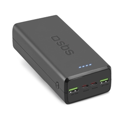Powerbank SBS 30.000mAh 2xUSB AFC 18W + 2xType