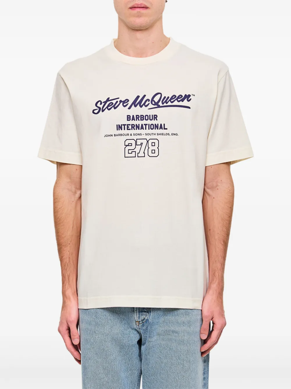 Barbour International x Steve McQueen Colman T-shirt - Bianco