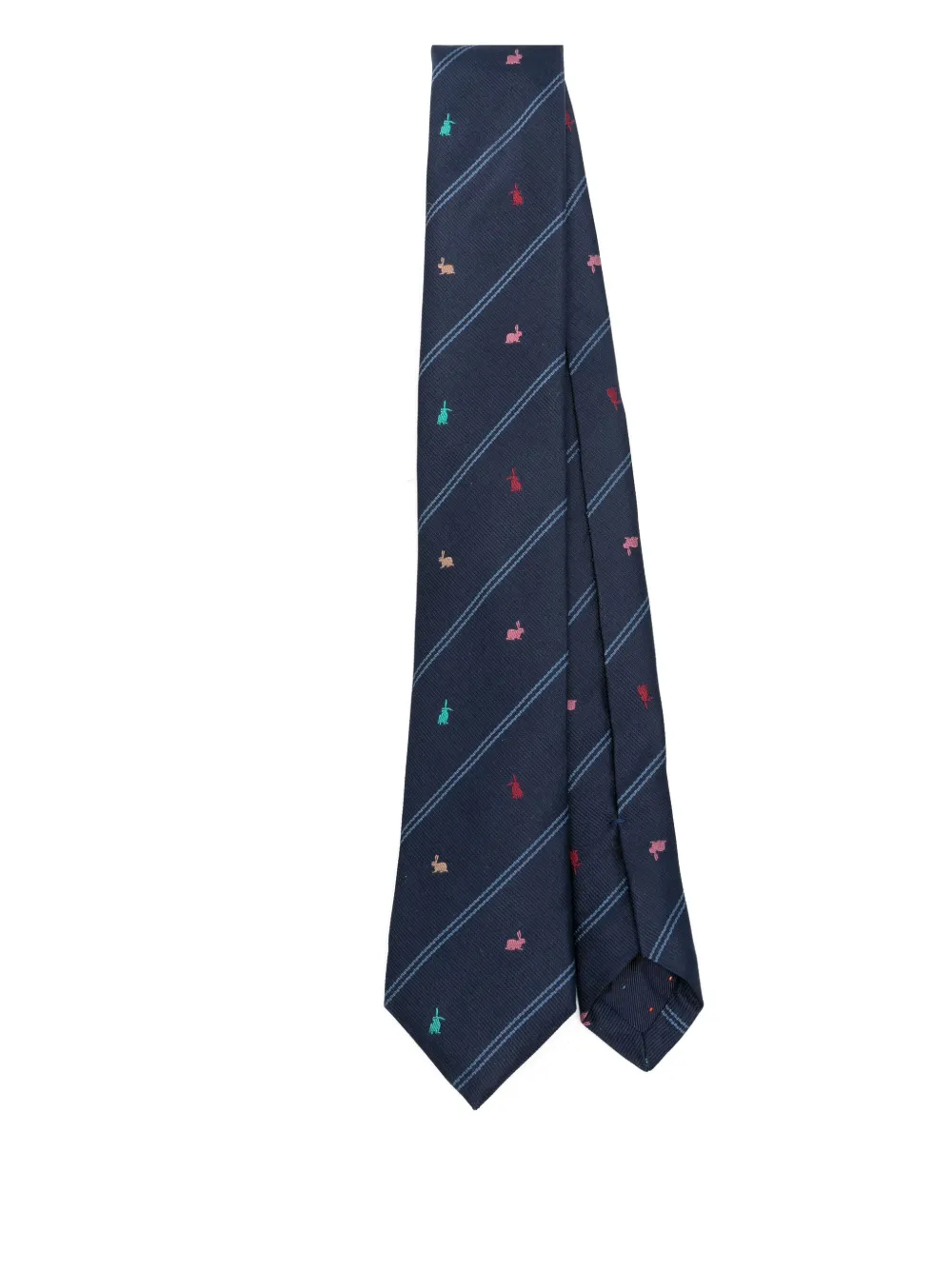 Paul Smith stripe-print tie - Blu
