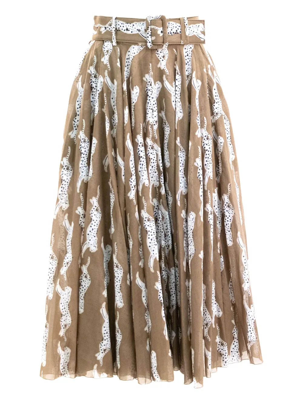 Samantha Sung pleated midi skirt - Verde