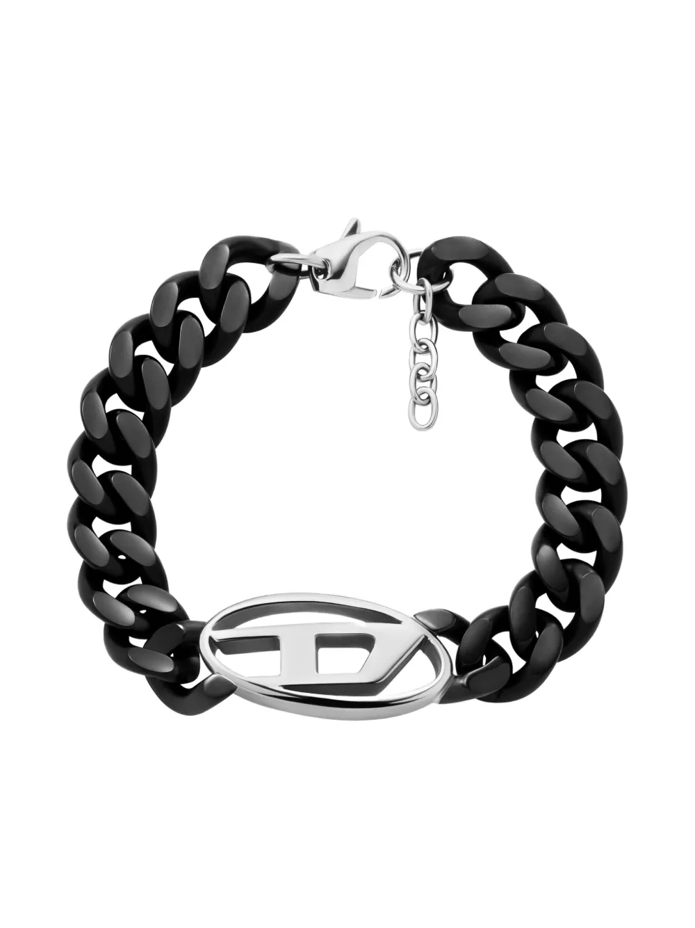 Diesel Oval D-plaque bracelet - Nero