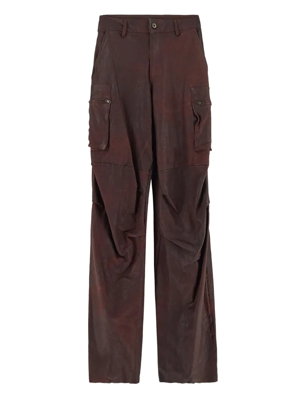 Salvatore Santoro leather trousers - Marrone