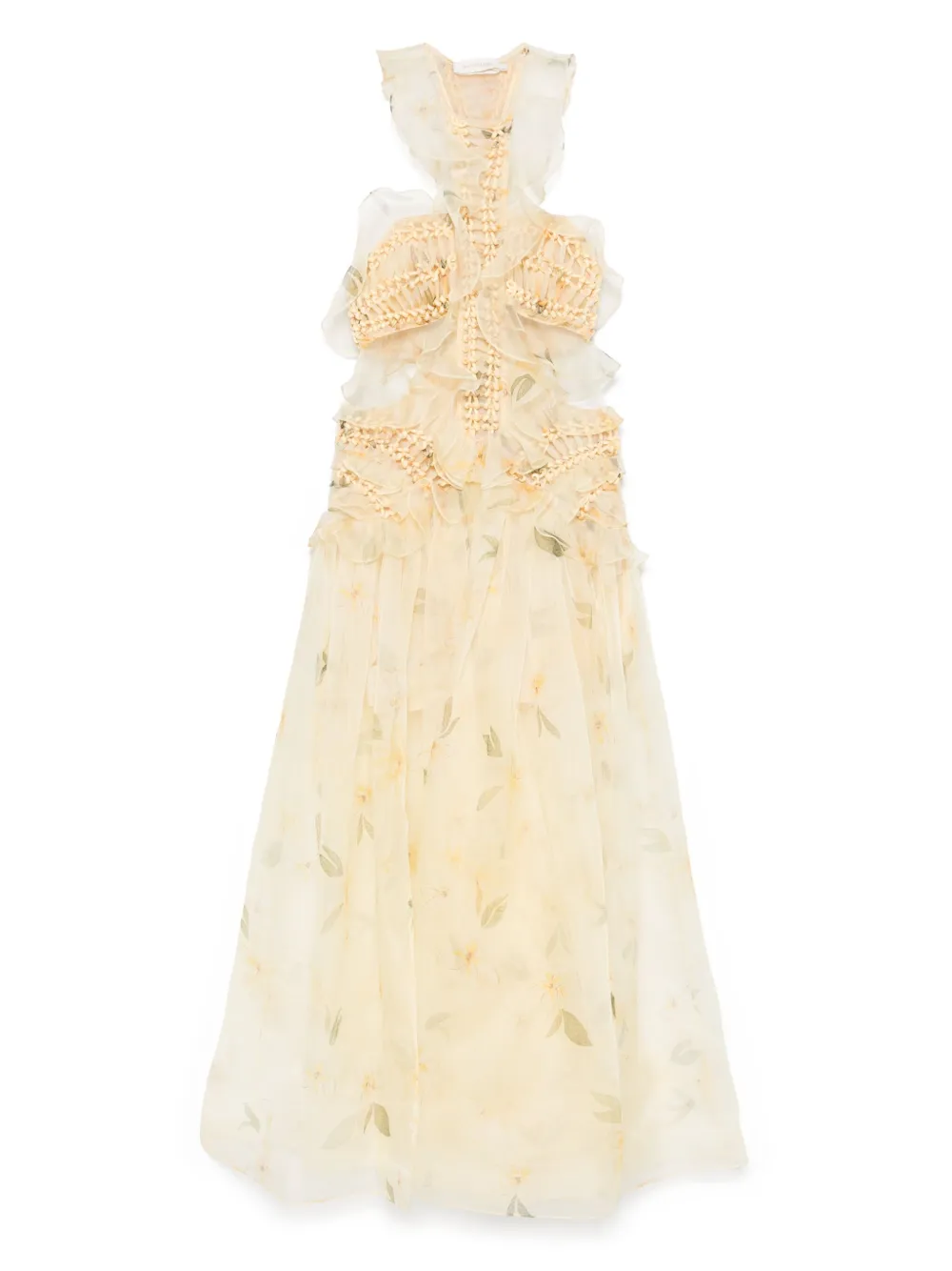 ZIMMERMANN Balance braided bodice dress - Giallo