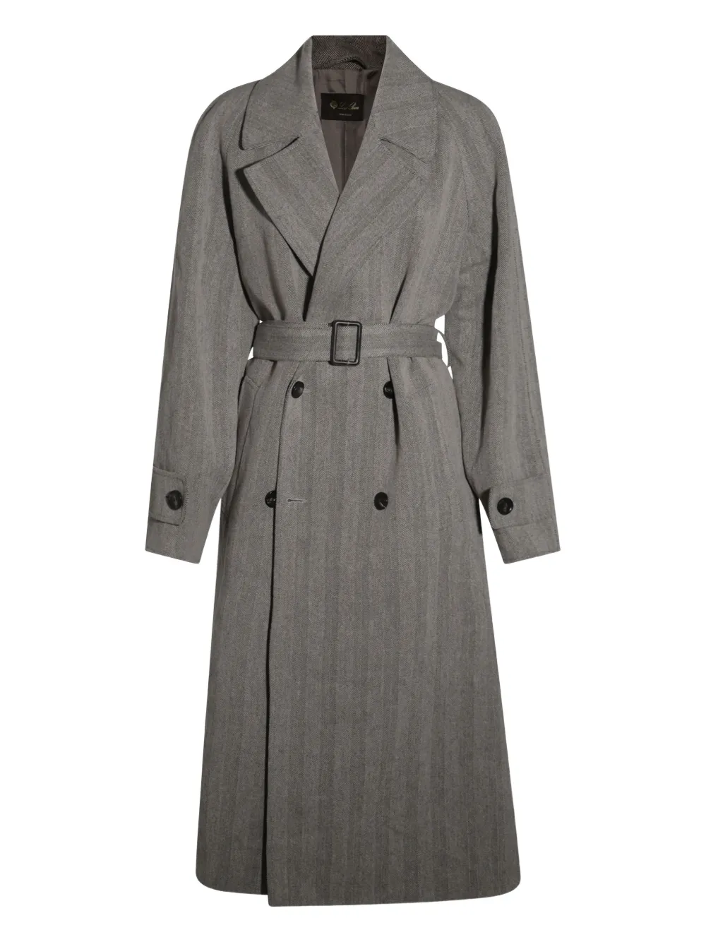 Loro Piana double-breasted trench coat - Grigio