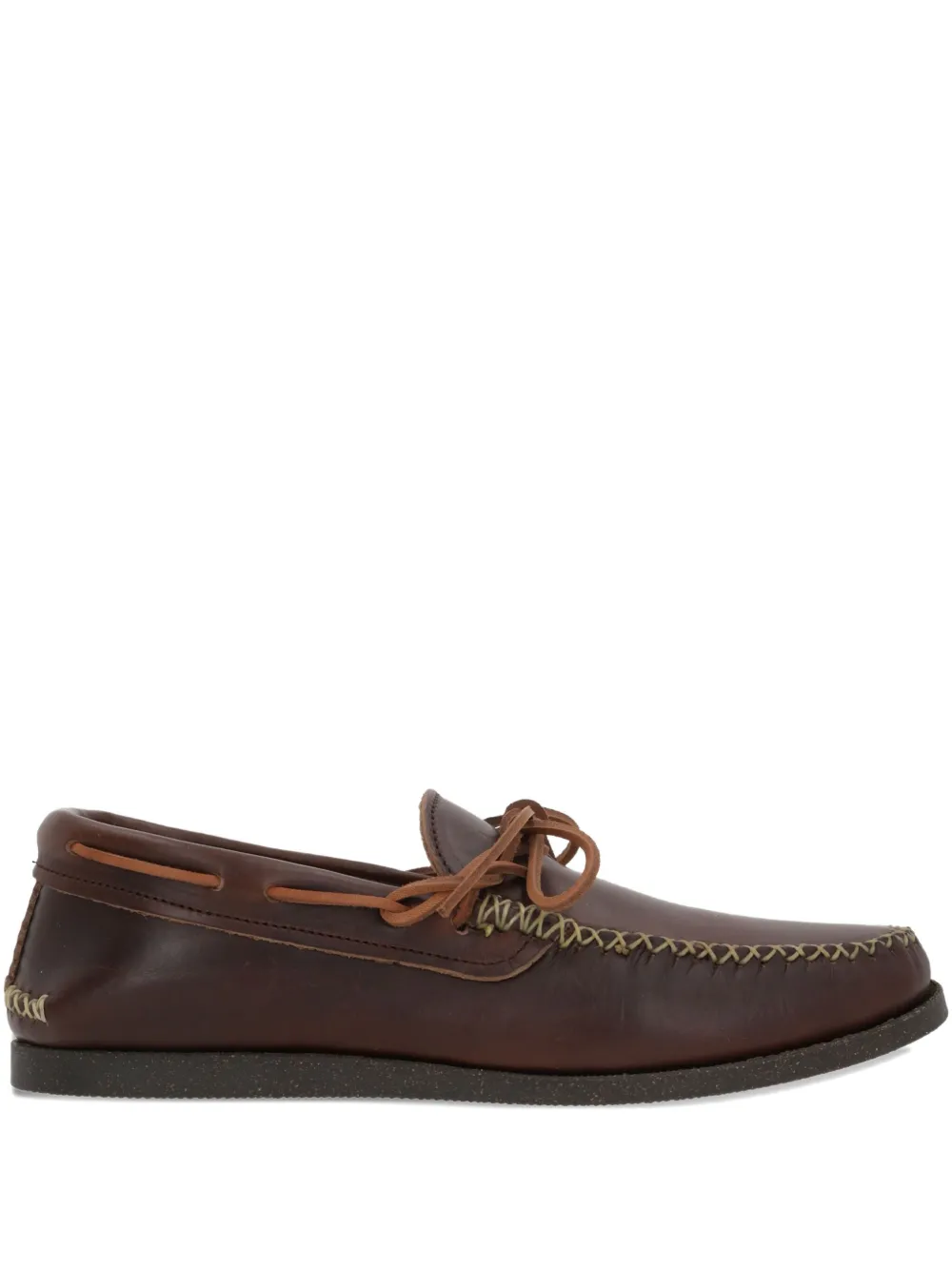Yuketen Canoe boat shoes - Marrone