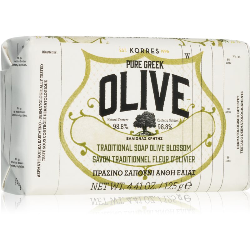 Korres Pure Greek Olive & Olive Blossom Sapone Detergente Solido 125 G