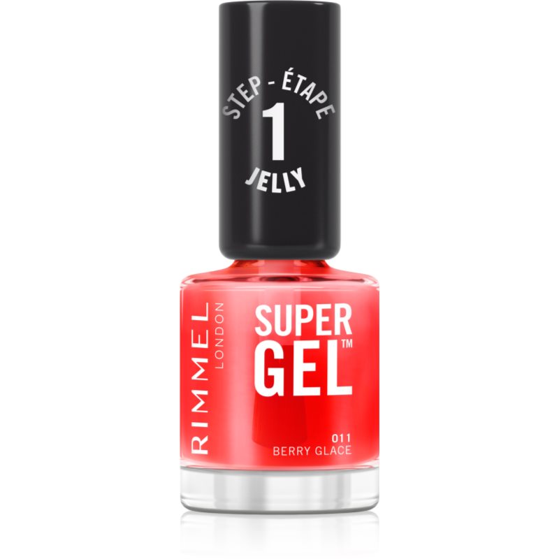 Rimmel Super Gel Smalto Gel Per Unghie Senza Lampada Uv/Led Colore 011 Berry Glace 12 Ml