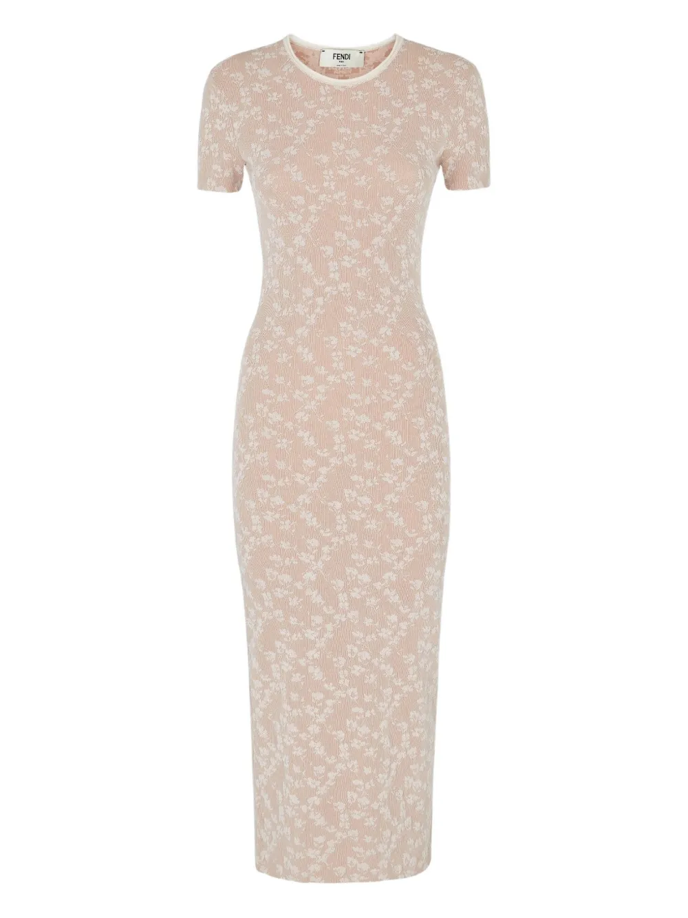 FENDI floral-jacquard dress - Rosa