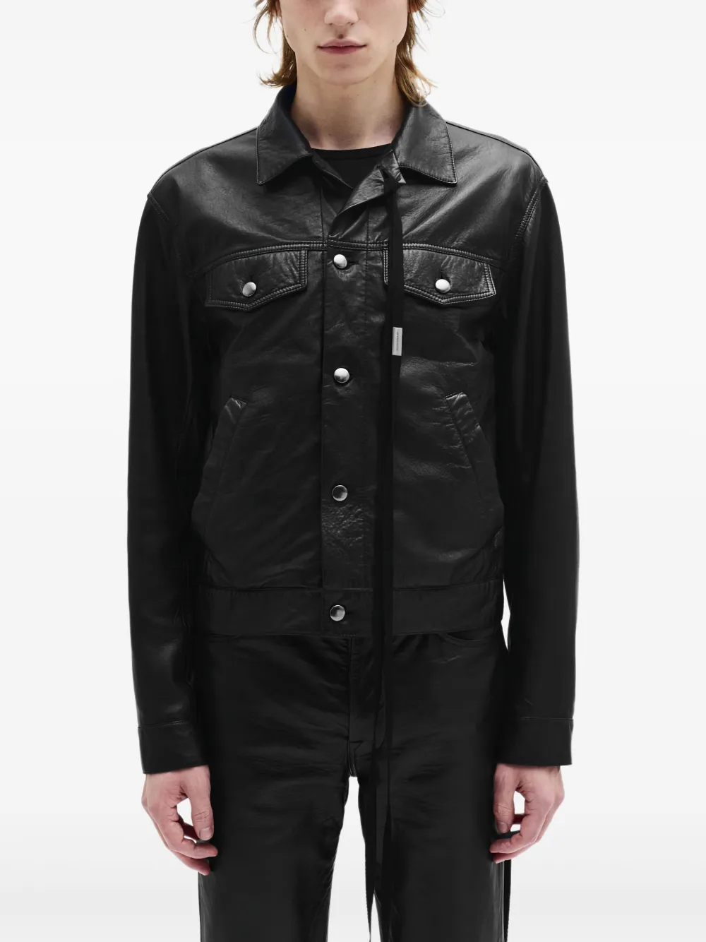 Ann Demeulemeester Raf leather jacket - Nero