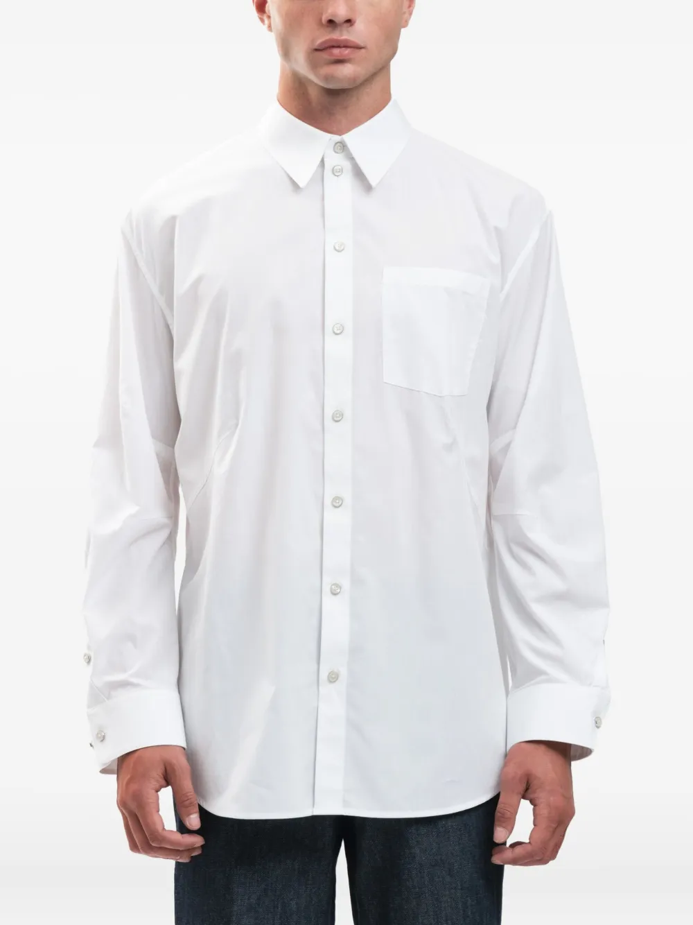 Helmut Lang Apex oversize back shirt - Bianco