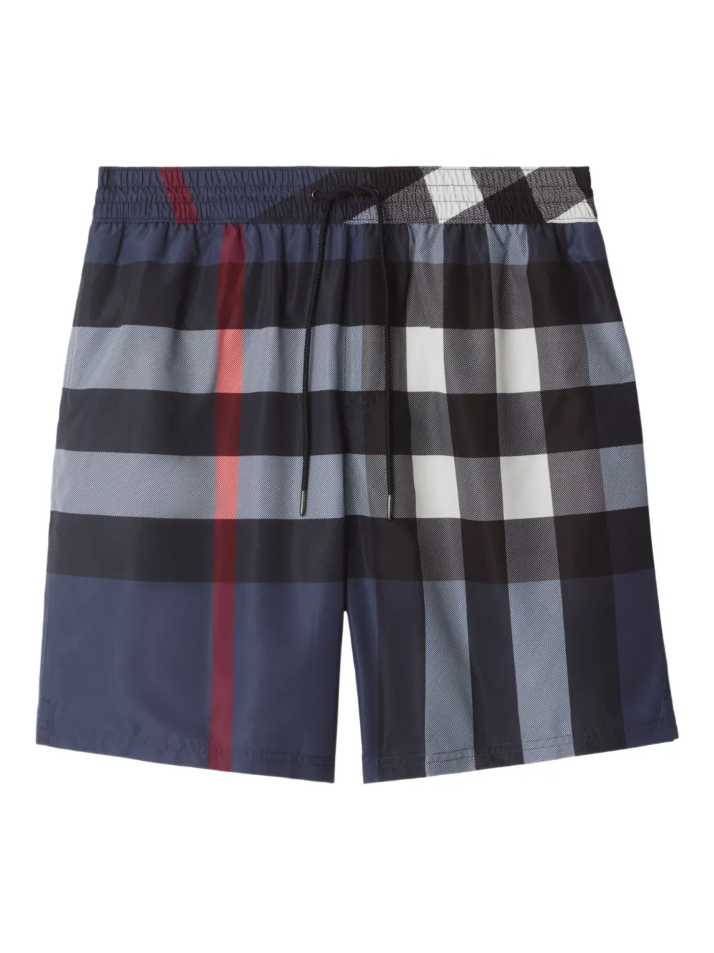 Burberry checked swim shorts - Grigio