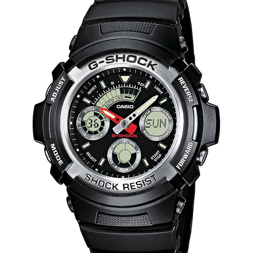 Stroili - Orologio Cronografo Uomo Casio G-Shock Quadrante Nero Aw-590-1Aer-Sa20