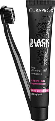 Curaprox Black Is White - Dentifricio Al Carbone E Spazzola 1 Pezzo