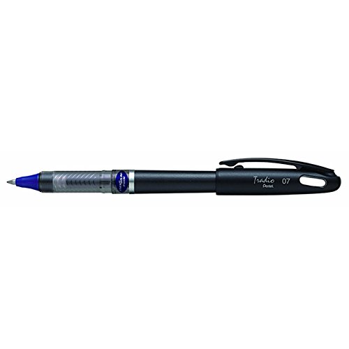 12Pcs Pentel Bl117 Energel Tradio 0.7 Mm Rollerball Pen (Box Set) – Black Barrel With Blue Ink