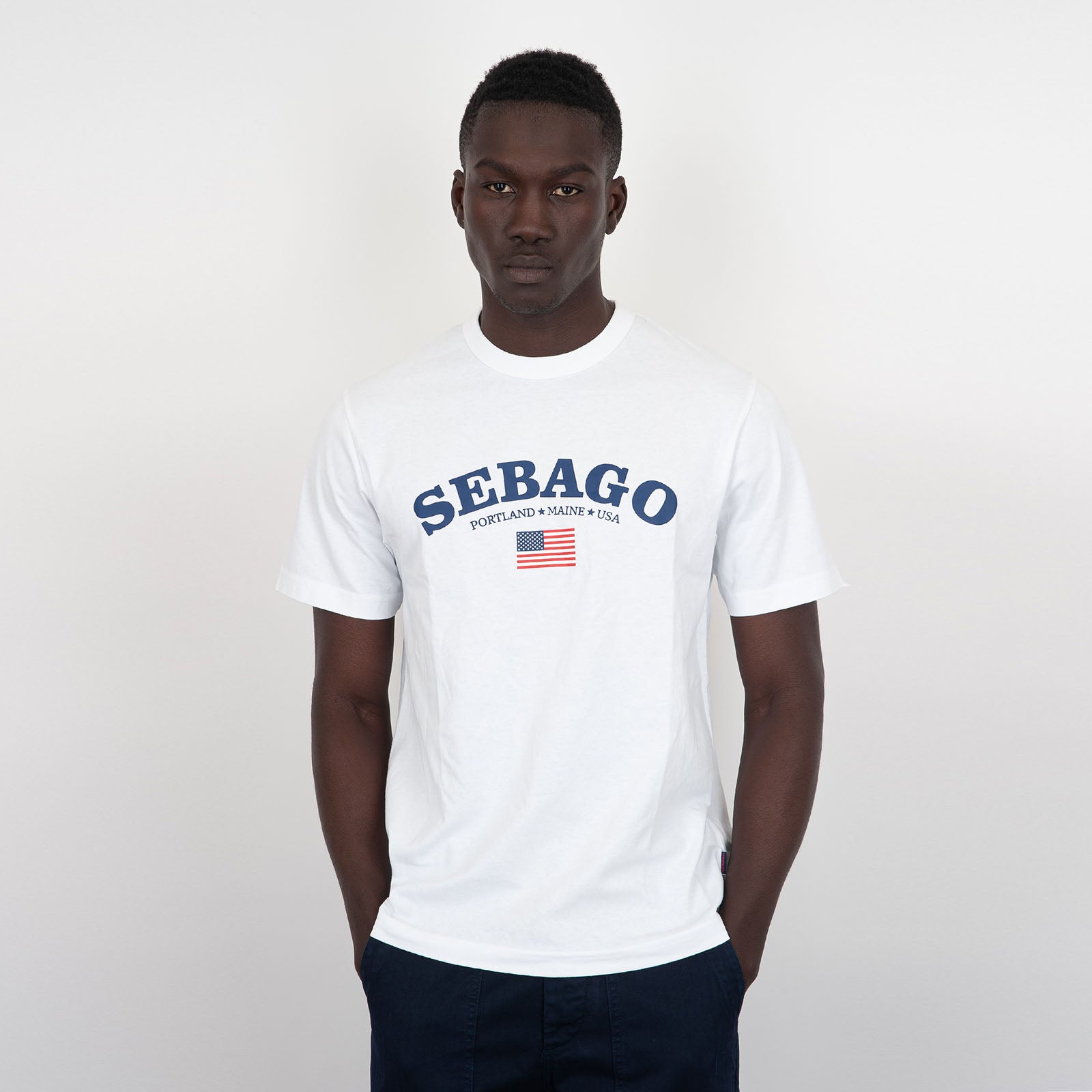Sebago T-shirt Wiscasset Cotone Bianco Uomo