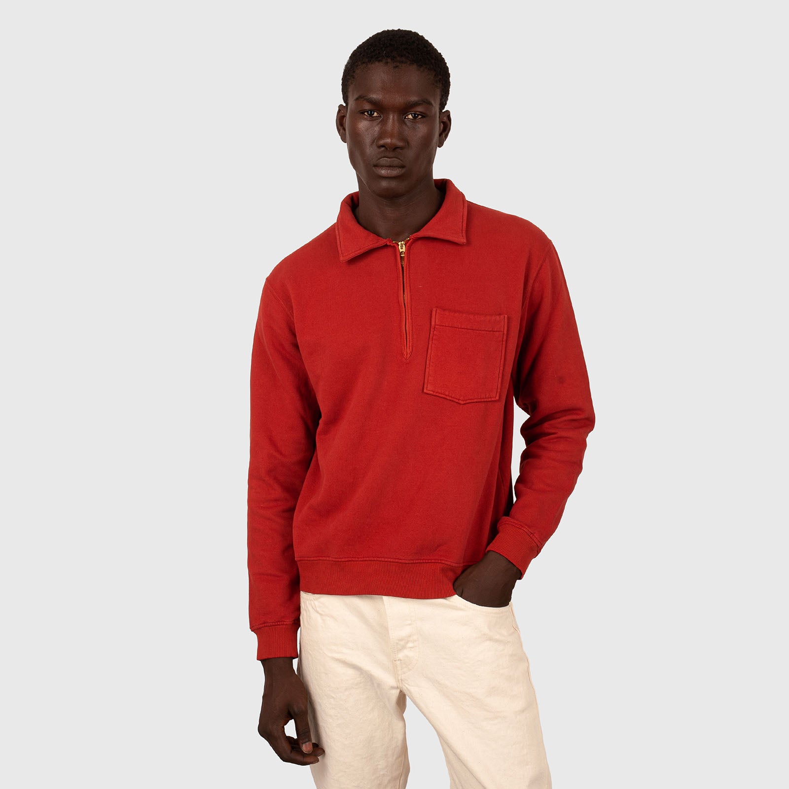 Fortela Felpa Yale Zip-up Rosso Uomo