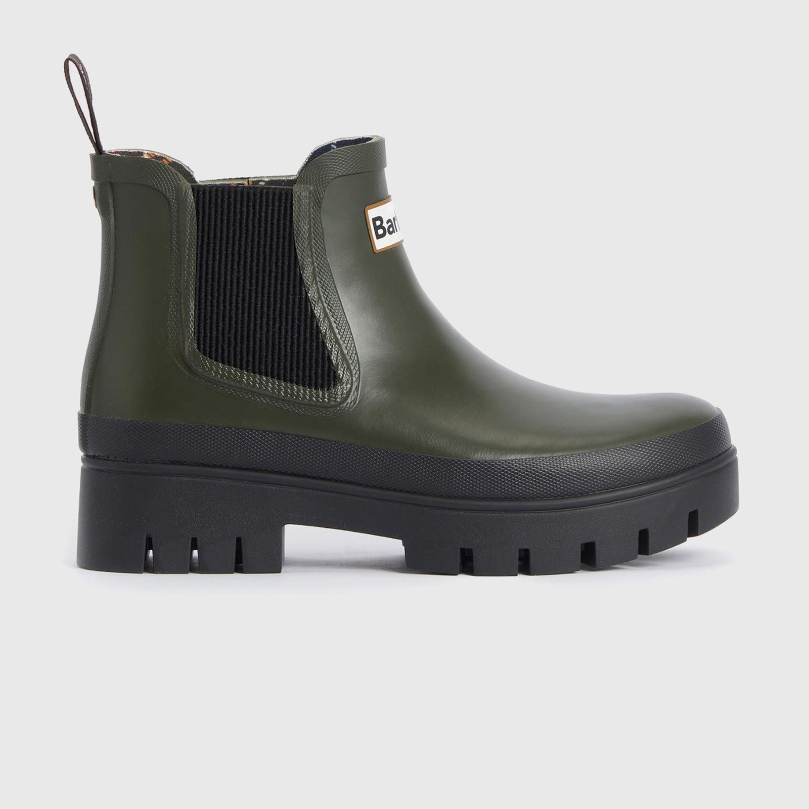 Barbour Chelsea Welly Boot Halton Verde Oliva Donna Scarpe