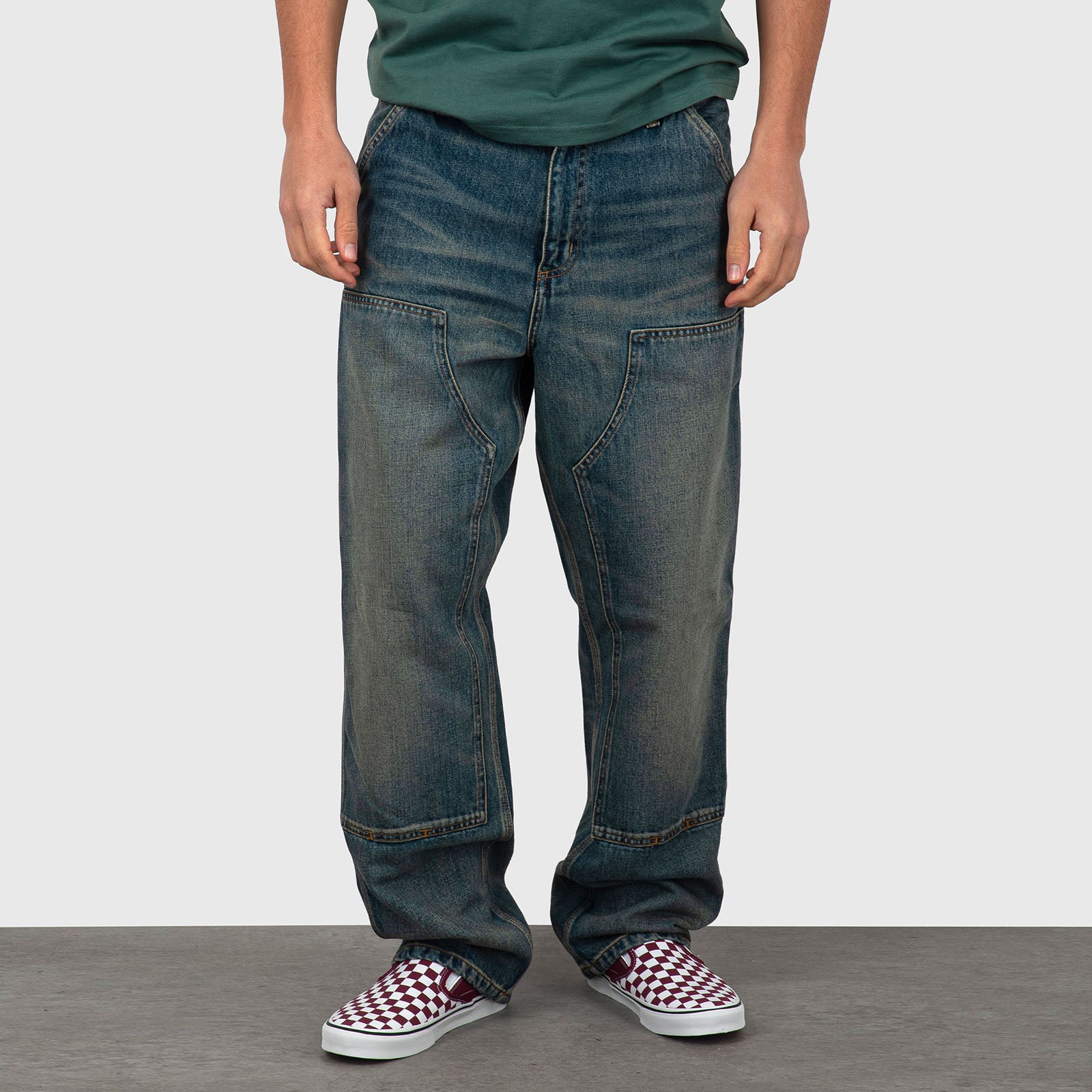 Carhartt Wip Double Knee Pant Blu Medio Uomo Jeans