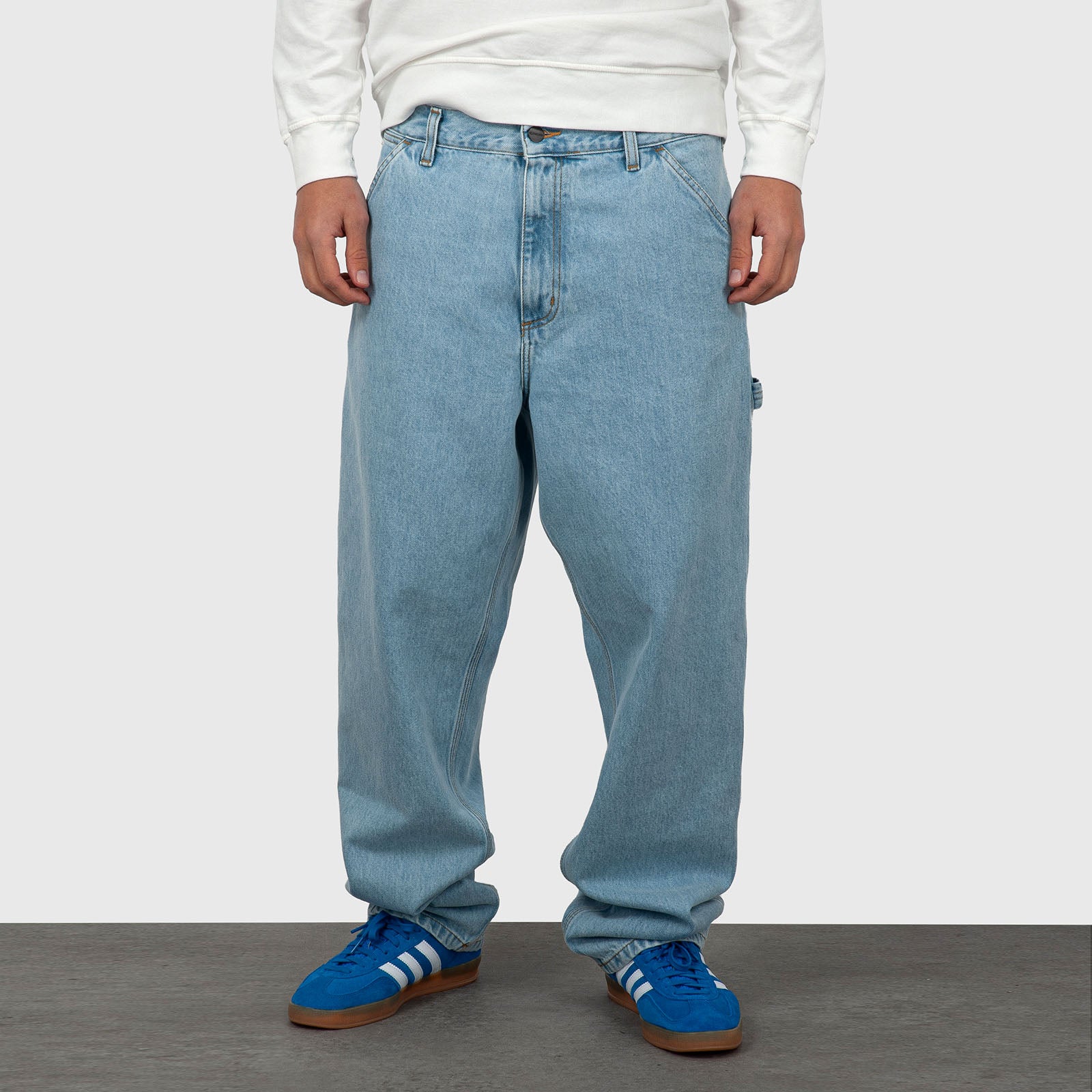 Carhartt Wip Single Knee Pant Blu Chiaro Uomo Jeans