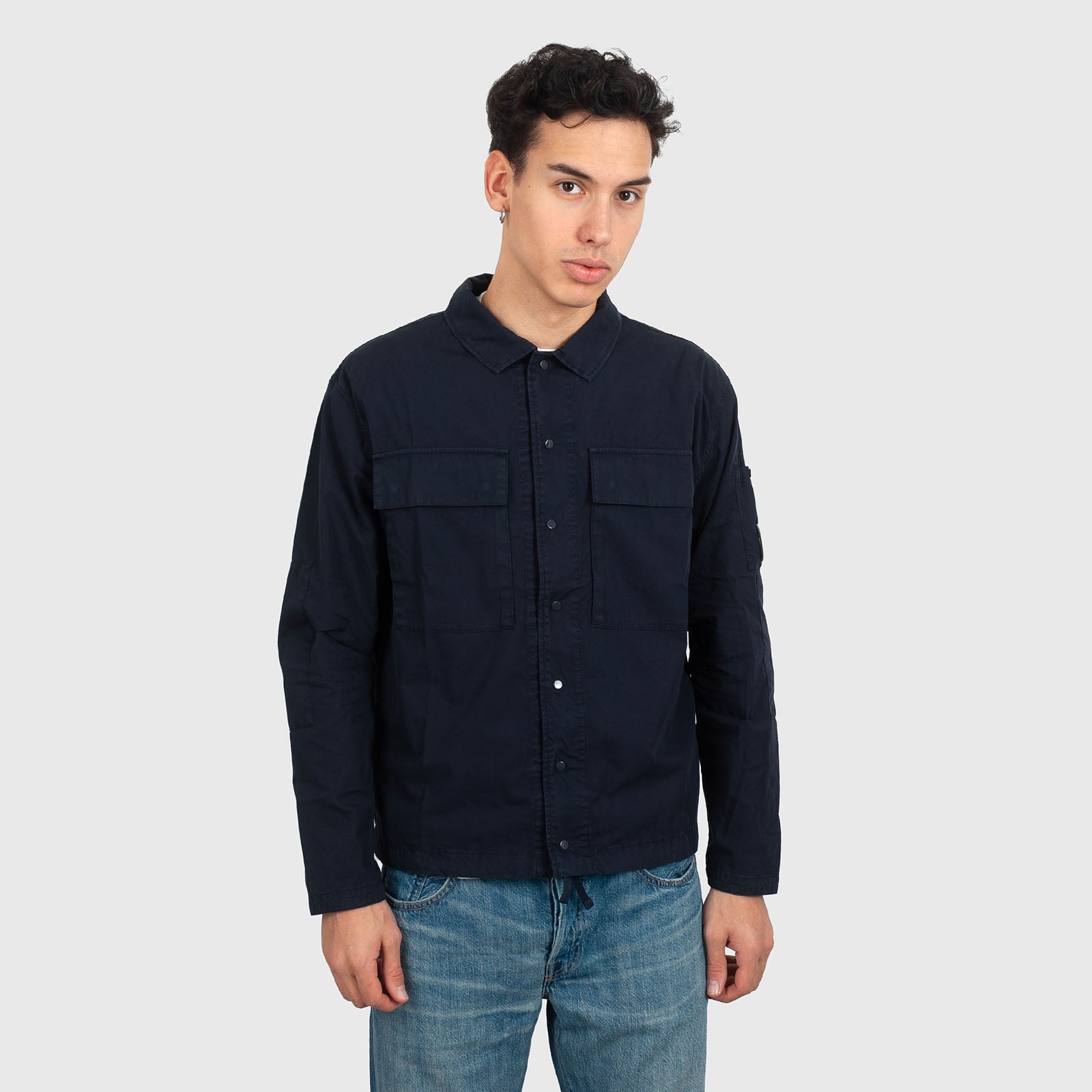 C.p. Company Overshirt Ripstop Blu Uomo Camicie