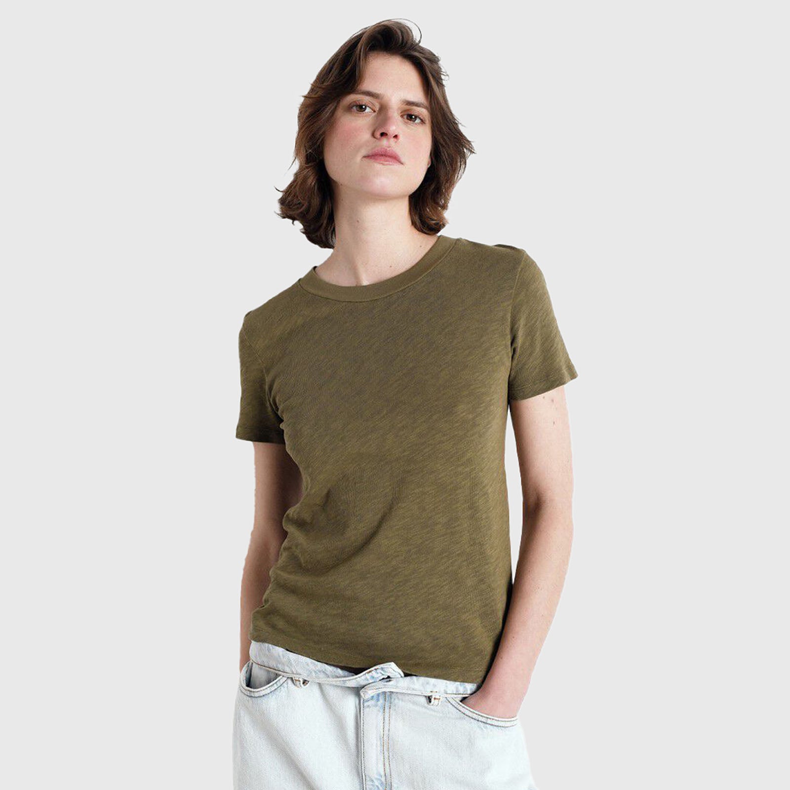 American Vintage T-shirt Sonoma Verde Militare Donna