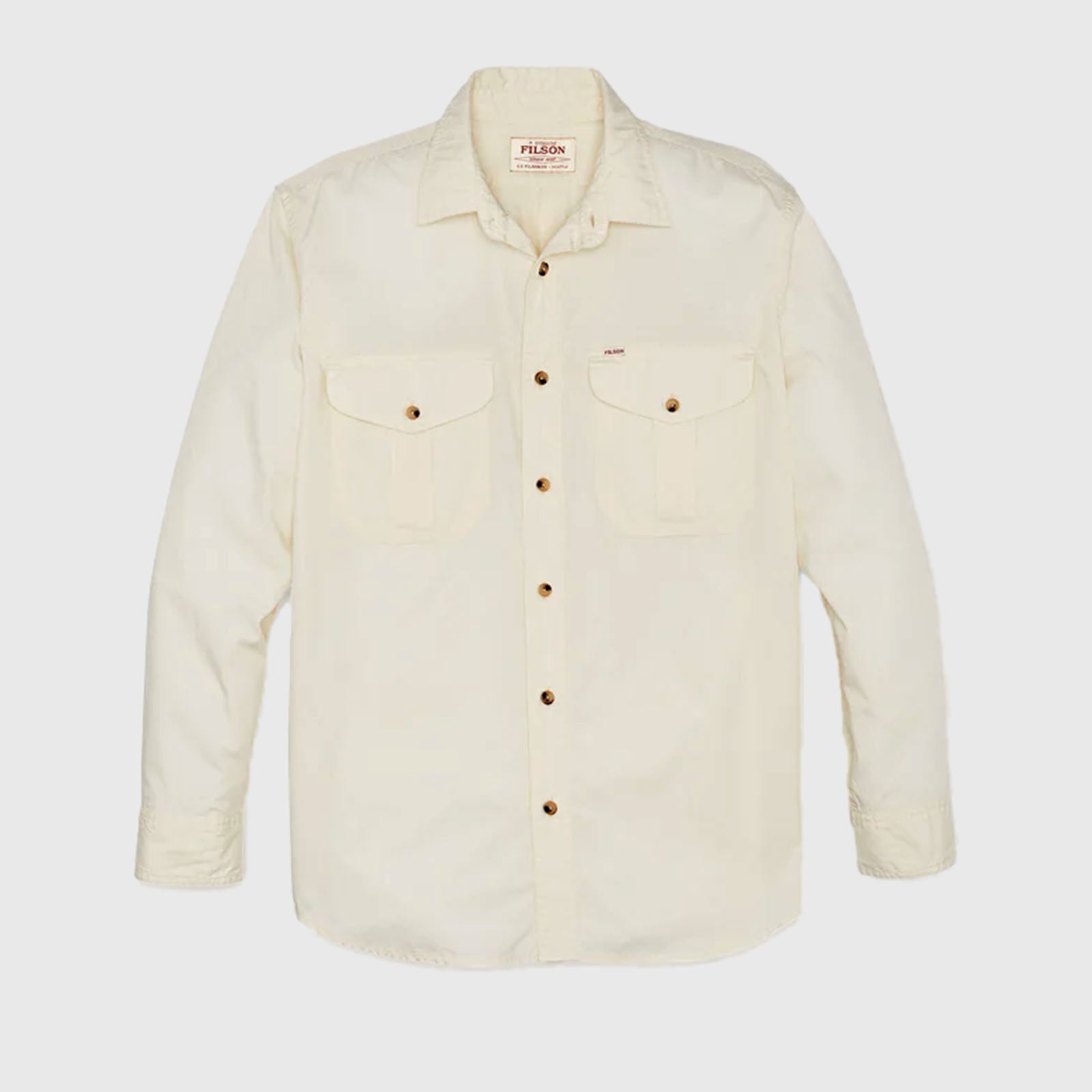 Filson Washed Feather Cloth Shirt Avorio Uomo Camicie