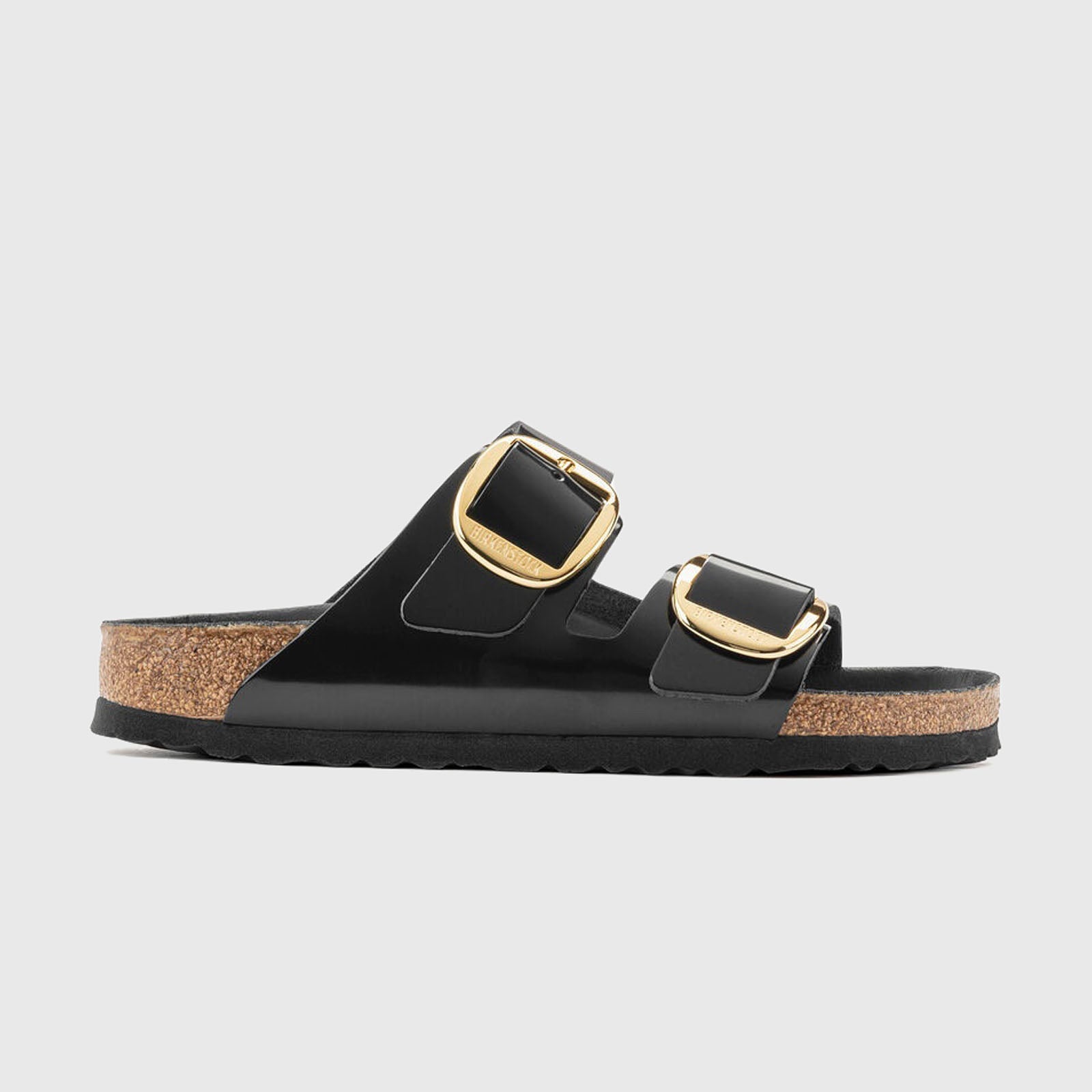 Birkenstock Arizona Big Buckle High Shine Natural Patent Leather Nero Donna Scarpe
