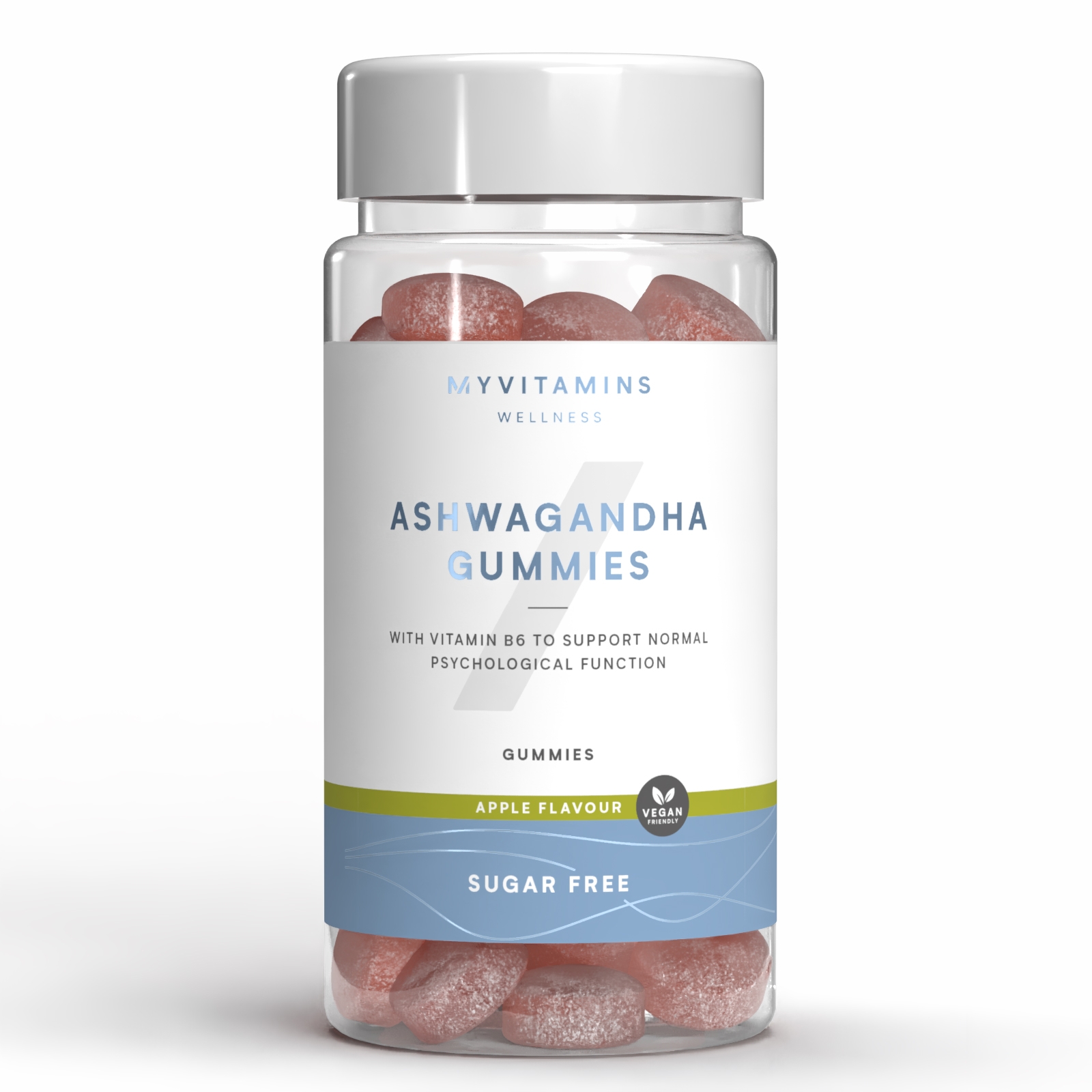 Myvitamins Sugar Free Ashwagandha Gummies, ALT - 60Gummies - Sugar Free Apple