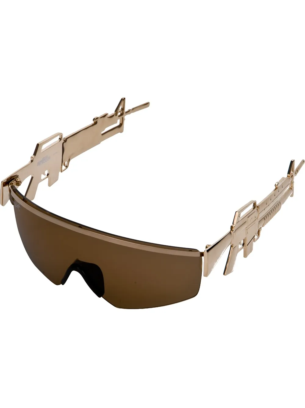 Linda Farrow 'Machine Gun Oversized' sunglasses - Effetto metallizzato