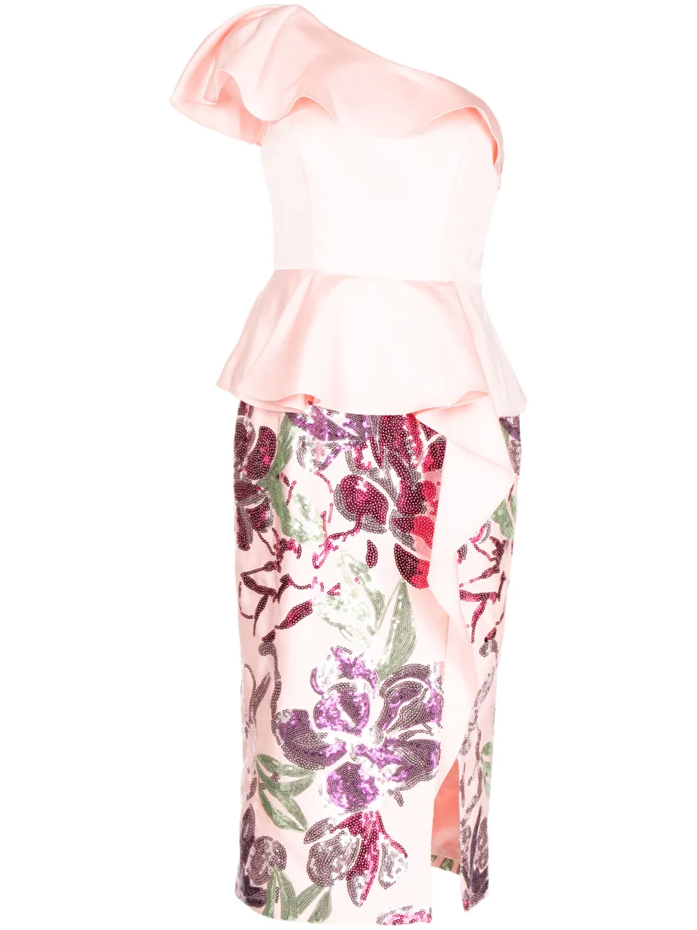 Marchesa Notte Abito con paillettes - Rosa