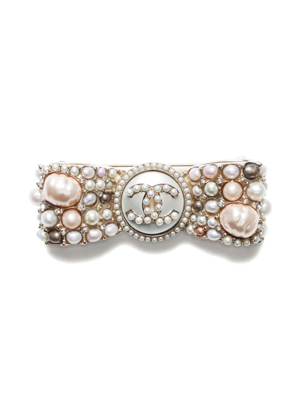 CHANEL Pre-Owned 2021 bow-shaped brooch - Oro