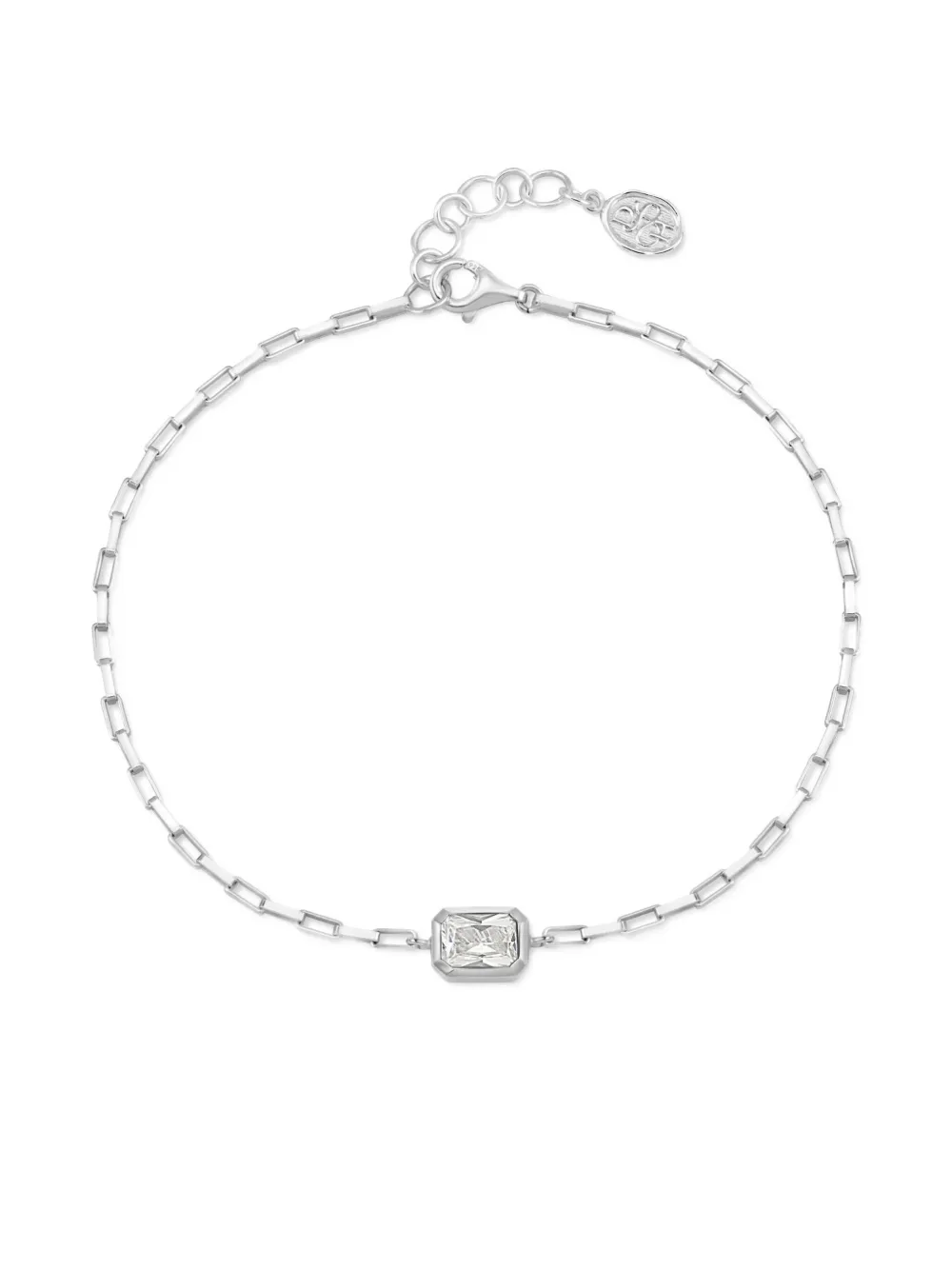 DOWER AND HALL Octagon Humbug Paperclip bracelet - Argento