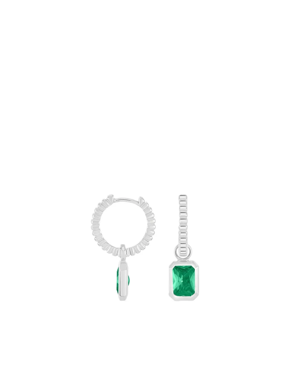DOWER AND HALL Garnet drop earrings - Argento