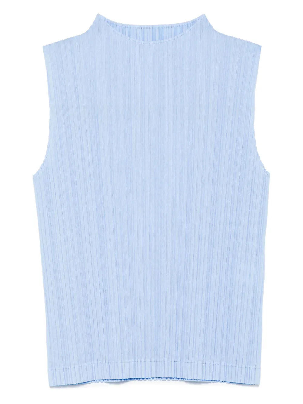 Pleats Please Issey Miyake Top Ramie Pleats - Blu