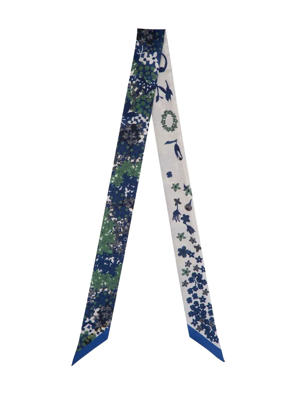 Longchamp Foulard Collier de Fleurs - Blu