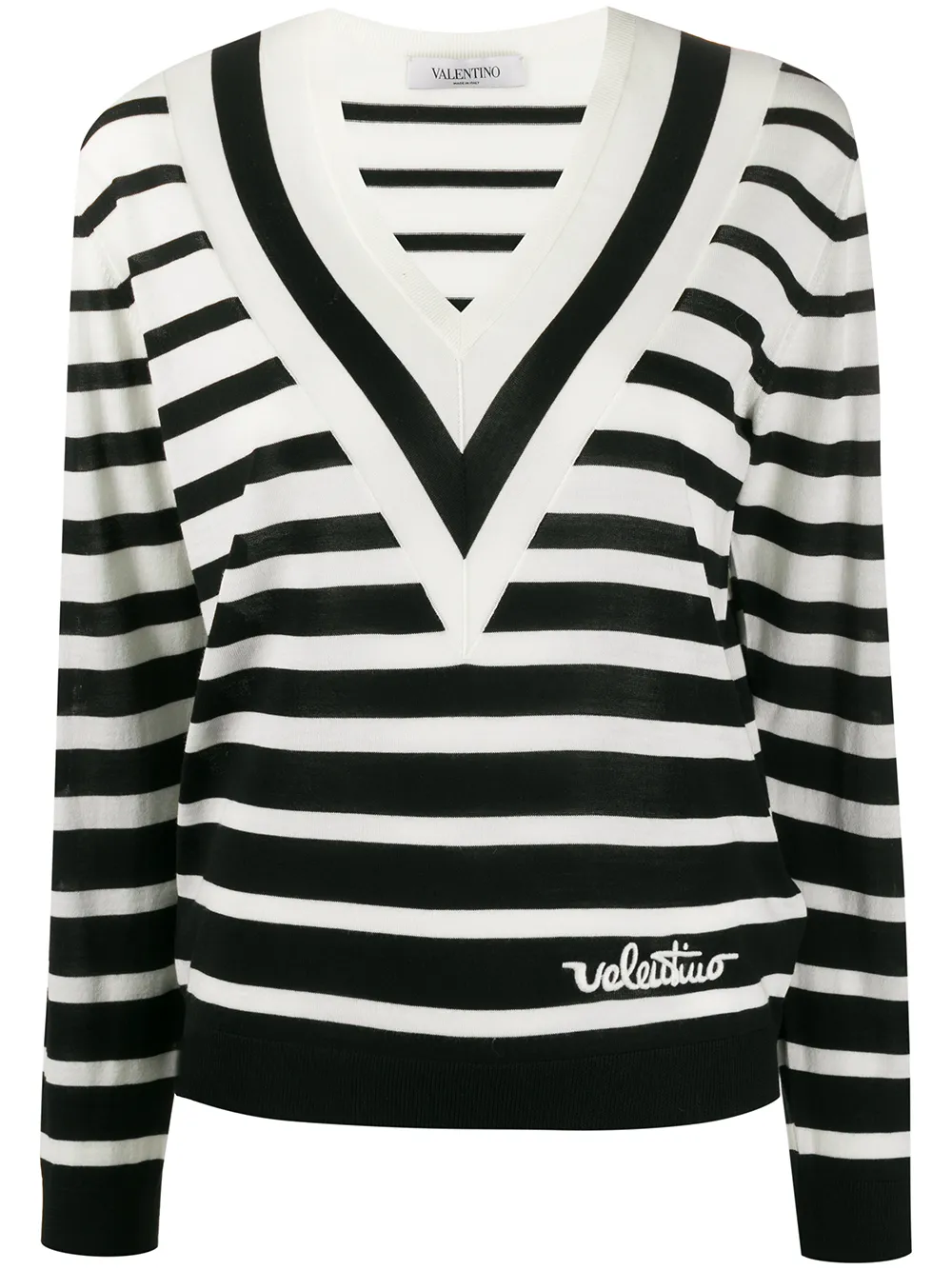 Valentino Garavani Maglione con scollo a V - Nero