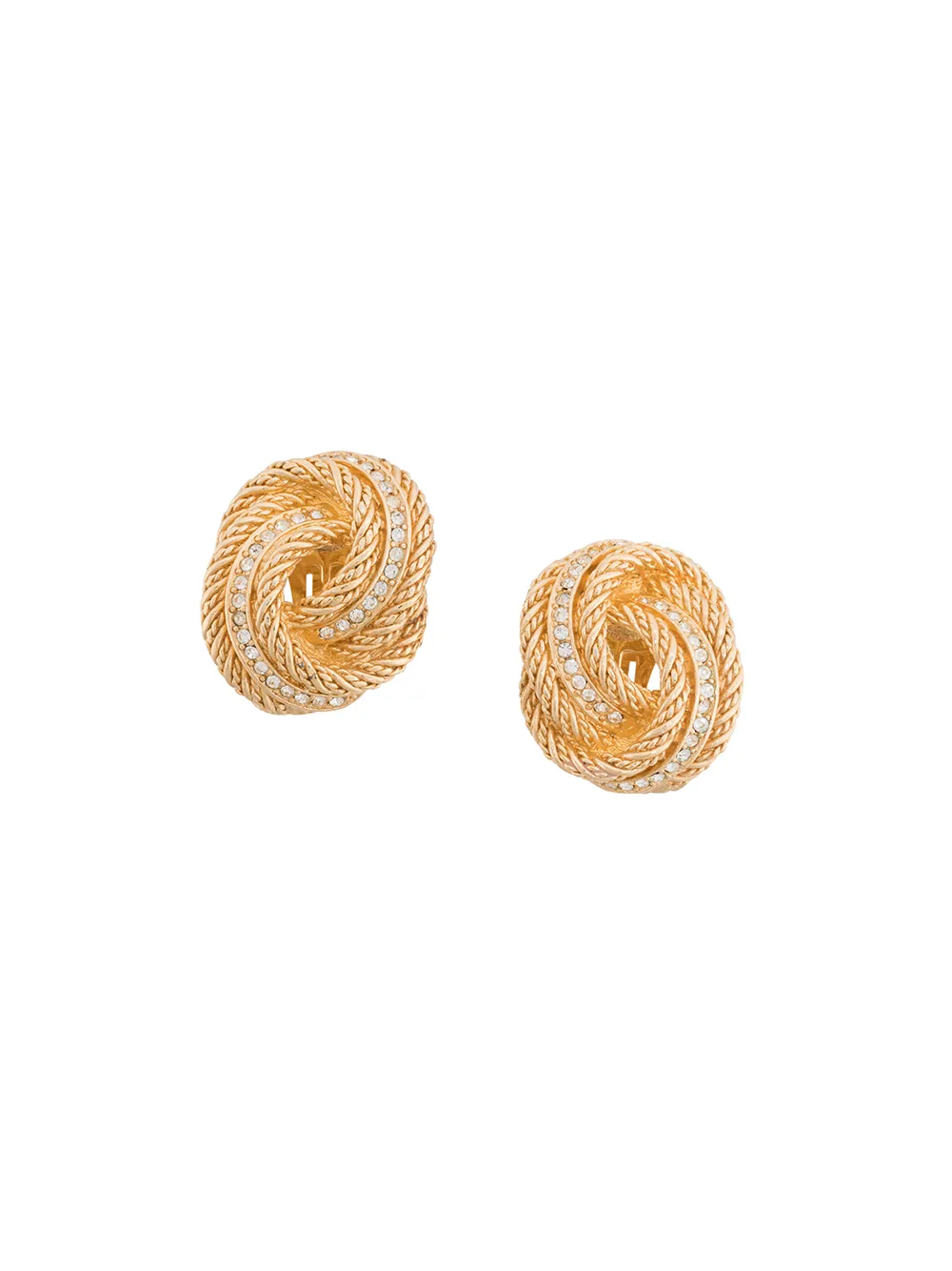 Christian Dior Pre-Owned Orecchini a clip - Effetto metallizzato